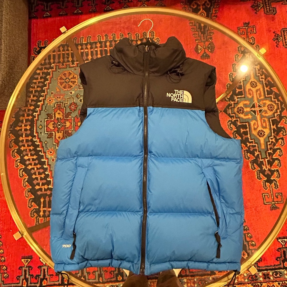 The North Face Blue and Black Puffer Vest - Men’s